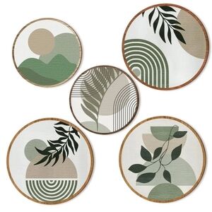 Wooden Wall Art - 5 Piece Set